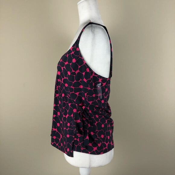 CHELSEA28 Floral Wrap Top Tank Summer Chic NWT Pink Purple Vibrant Boho Color - Picture 3 of 6